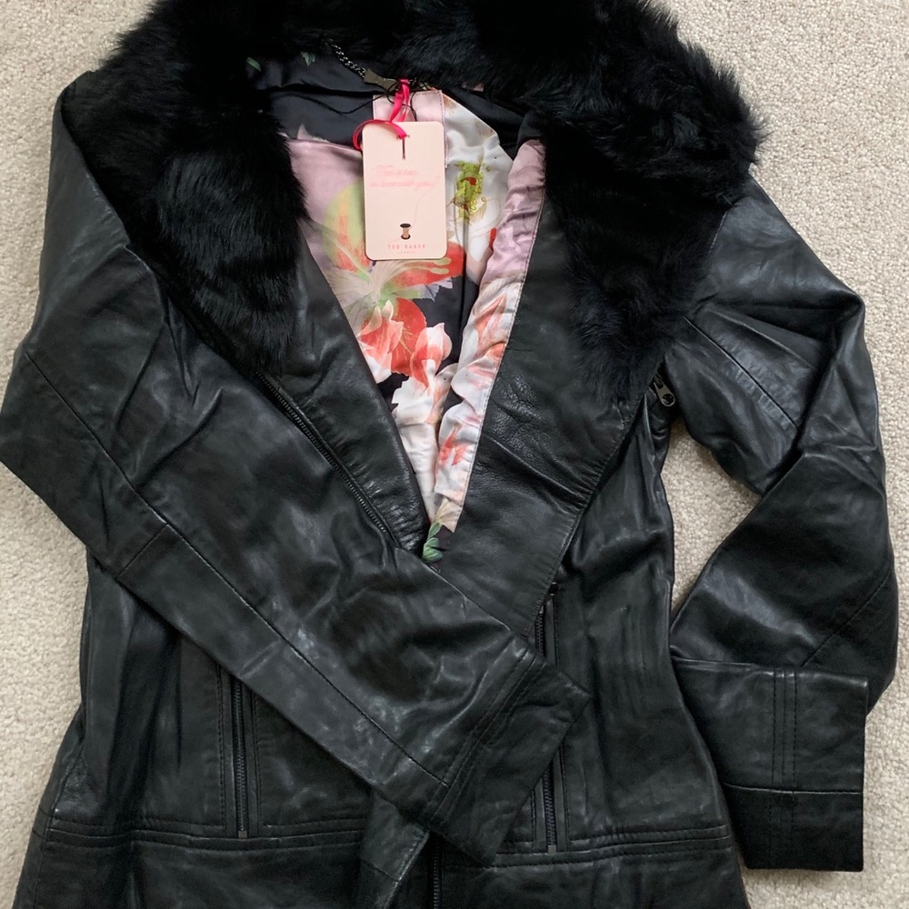 TED BAKER DETACHABLE SLVES LEATHER JKT-TED2/USASZ6